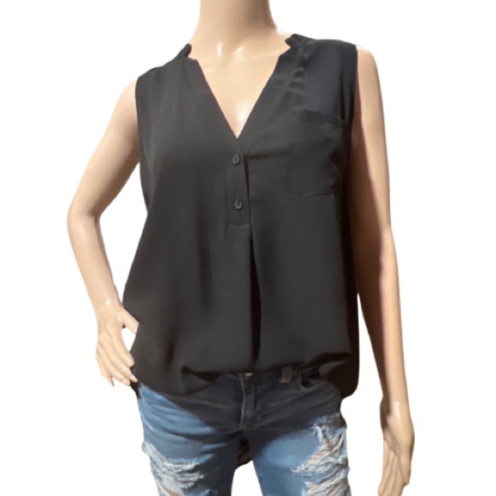 LUSH black sheer blouse